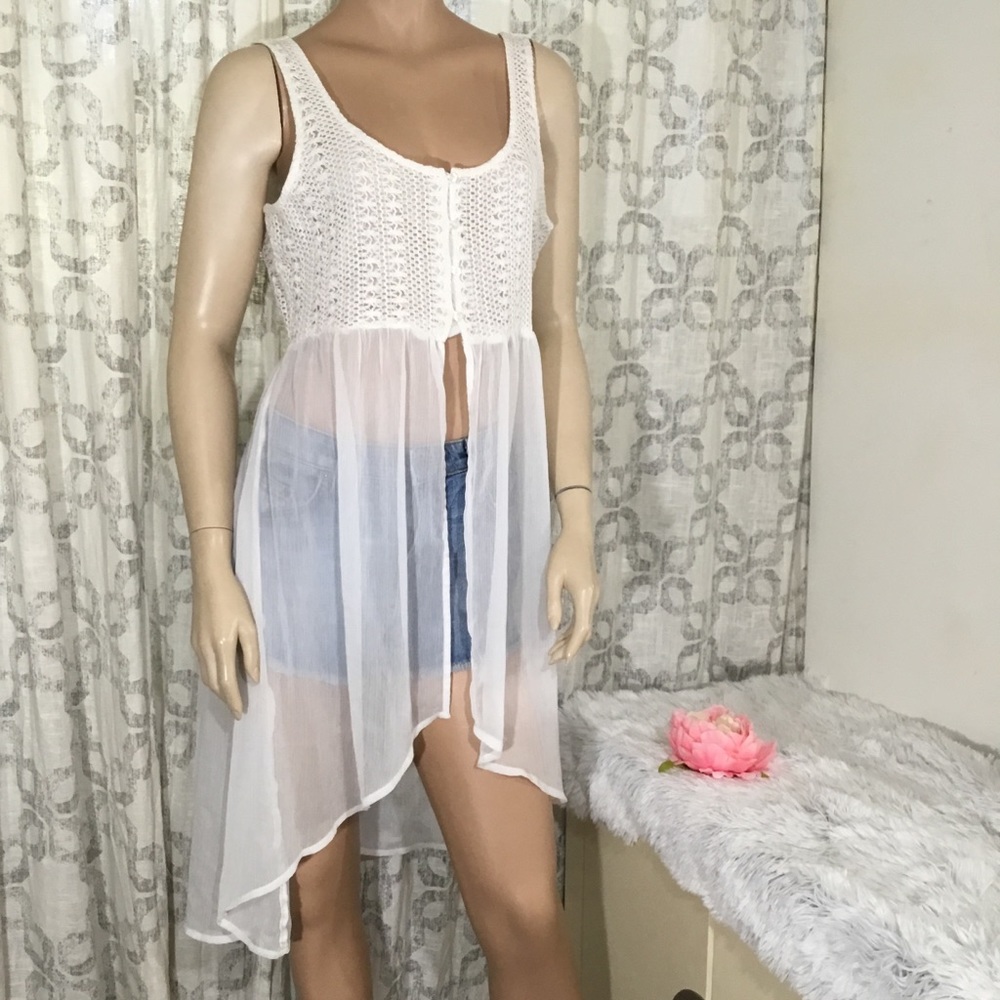 Hollister blush chiffon top (F15🌺